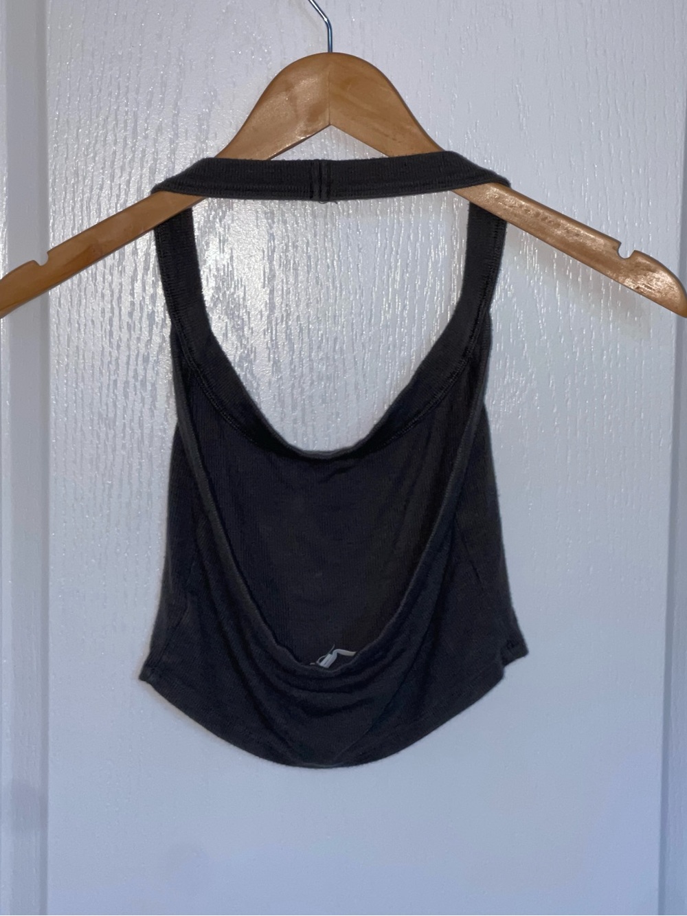 JOAH BROWN Dark Military Green Ribbed Cropped FLEXRIB Tank Top SZ Small/Medium - Picture 6 of 6
